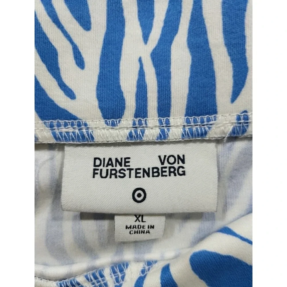 Diane von Furstenberg Target Extra Large Blue Zebra Cami Skirt Set Resort New